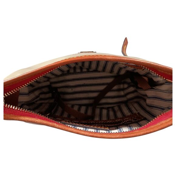 Dooney & Bourke Handbag Small Womens Nylon Shoulder Bag Gold Inner Pockets Purse - Picture 10 of 12